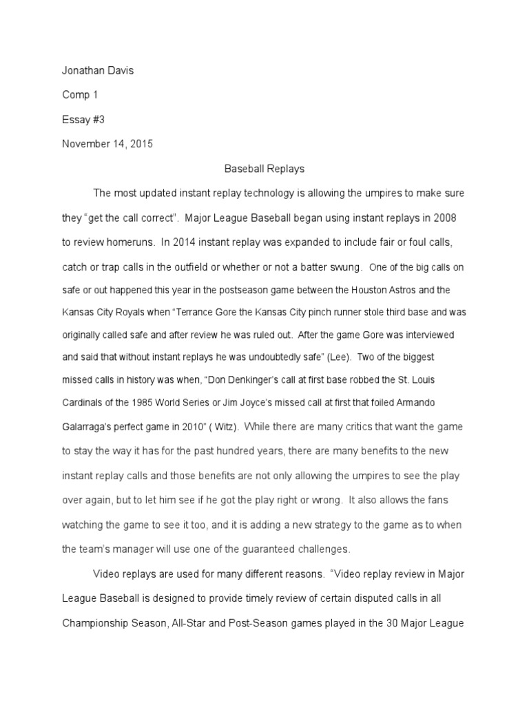 Реферат: Baseball Essay Research Paper Baseball has been